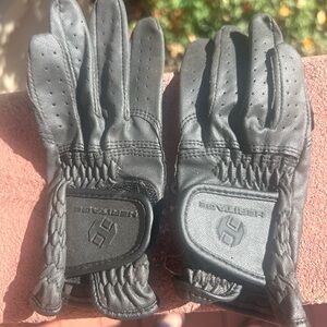 Heritage Black Kids Leather Gloves